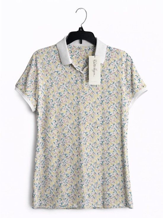 Lady Hagen Tops - Walter Hagen Scallop Hem Golf Polo Women’s Medium UPF 50+ NWT